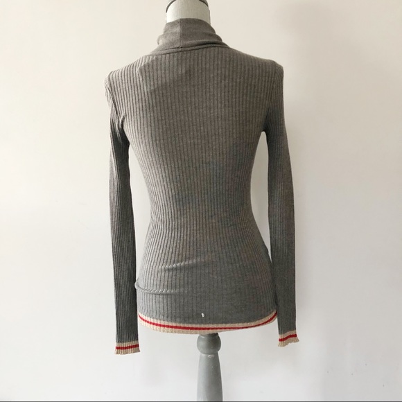 Anthropologie Indi and Cold ribbed turtleneck grey colour - Picture 3 of 5